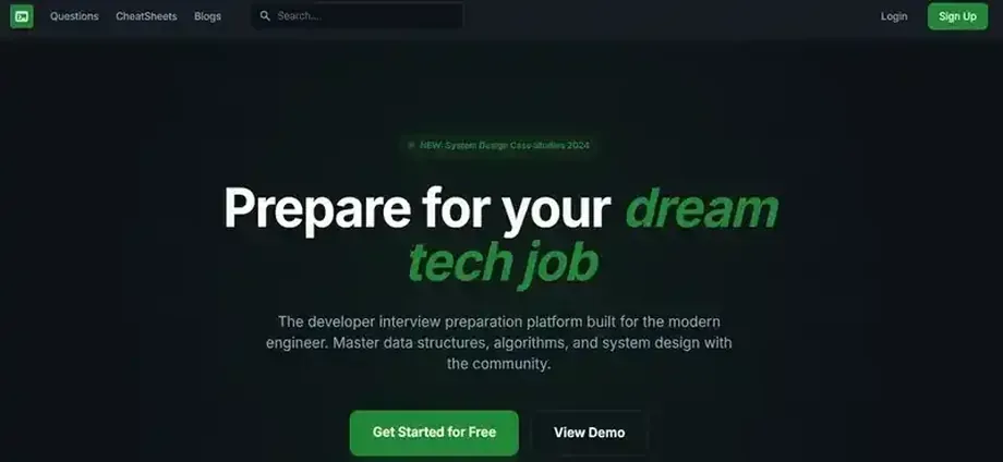 TheCache interview preparation platform — built by DevTailored using Next.js and FastAPI